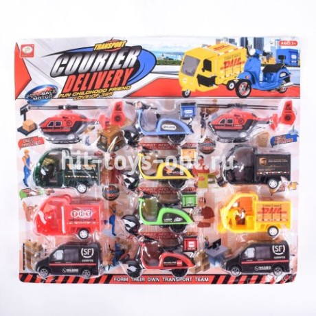 Набор машинок инерция (доставка) на листе