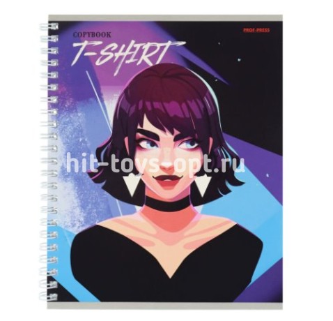 Тетрадь А5 96л кл. гребень в ассорти