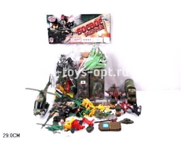 Набор солдатиков с 2 истребителями и танком, размер 26*35