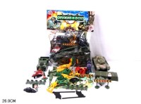 Набор солдатиков с истребителем и танком, размер 23*31