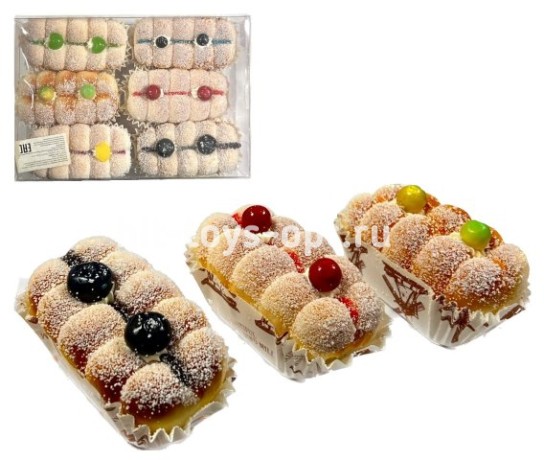 Антистресс Пирожное Сквиш, в ассорти, в уп. 6шт. цена за шт.