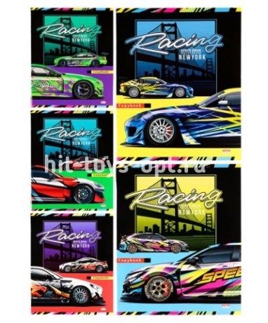 Тетрадь А5 48л линия Принт в ассорти