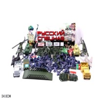 Набор солдатиков с 2 вертолетами, истребителями, танками и переправой, размер 32*38