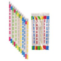 Карандаш чернографитный, круглый, незаточенный, с ластиком, корпус 4 цвета, в пак. 12шт, цена за уп.