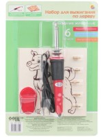 Набор для выжигания по дереву - 2 плашки 15х15 см (в блистере). Домашние Животные