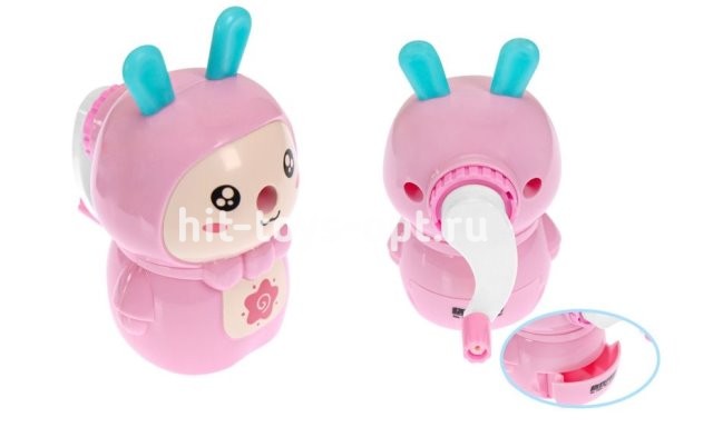 Точилка механическая 1 отв Милый зайчик 99х71х116 с контейнером, ассор