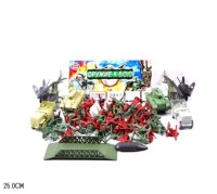 Набор солдатиков с мостом и машинками размер 22*34