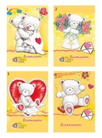 Блокнот А7 32 листа &quot;Белые мишки&quot; на скрепке