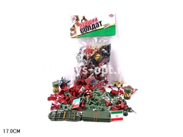 Набор солдатиков со стеной, размер 17*27