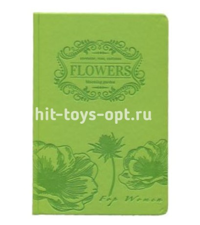 TМ"Collezione"ЗАПИСНАЯ КНИГА А5 128л. ЖЕНСКИЕ ЦВЕТЫ кожзам, тиснение