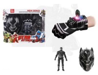 Маска Черная Пантера + перчатка стреляет +фигурка, 39*30
