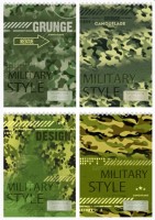 Блокнот А6 40л.кл.греб.ПРОФ-ПРЕСС Военный стиль ассорти