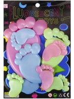 Набор наклеек флюоресцентных. Следы (9 дет.) в пак. (19х13)