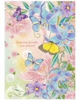 Книжка записная для девочек А6 80л Красивые цветы