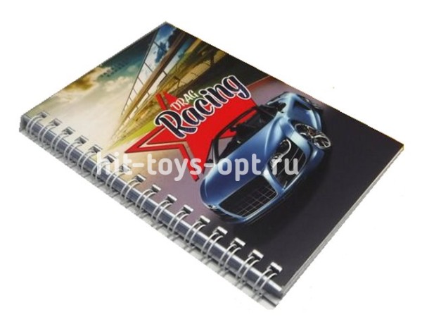 Записная Книжка А6, на гребне, 80л. Машины для Гонок