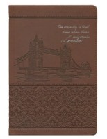 КАНЦ Записная книжка А5 160л. МОСТ ЛОНДОНА-5 TМ'Collezione' кожзам, тиснение