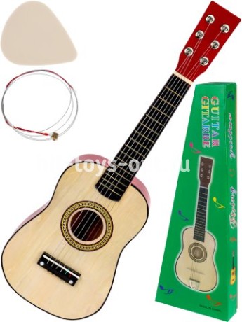 Деревянная игрушка. Гитара цвет ассорти (59х19.5х6 см, в коробке)