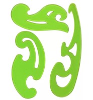 Набор лекал Цветные прозрачные 25,17,12 см