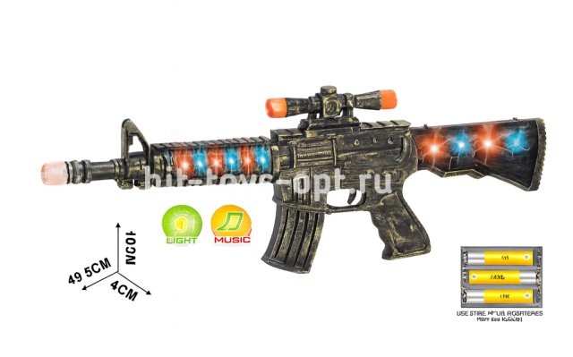 Автомат с прицелом музыкальный, 45*23