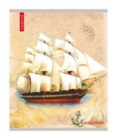 Тетрадь 80л, А5, клетка Проф-Пресс &quot;Парусник и карта&quot;