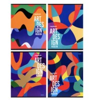 Тетрадь А5 96л клетка &quot; Проф-Пресс &quot; Современное искусство, офсет, на скобе, обложка - мелованный ка