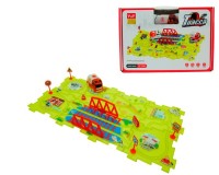 Игровой Набор - Трек Пазл + Машинка+Знаки+Наклейки+аксессуары. (возможность сборки разных трасс)
