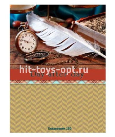 Ежедневник недатированный А6 160 листов Проф-Пресс "Перо и часы" обл. интегр.
