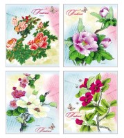 Тетрадь клетка  А5 48л гребень Цветение