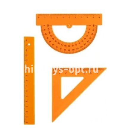 Набор чертежный малый 3в1