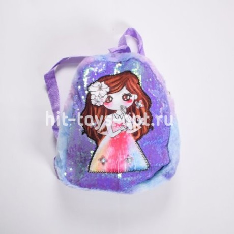Рюкзак с пайетками девочка