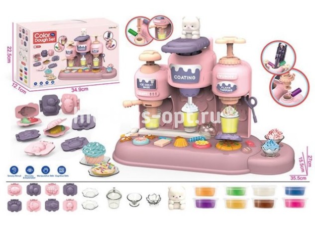 Набор морожено с прессом 14 эл, 8 пластил, 35*23