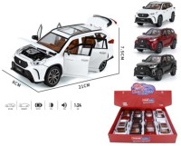 Машина металлическая РАВ 4 8  в уп, свет+муз 21см, цвета ассорти, цена за шт.