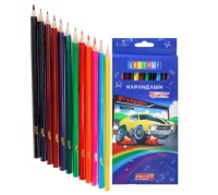 Карандаши цветные 12цв в кор. в ассорти
