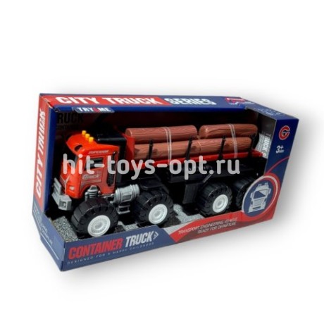 Свет/звук фура с бревнами 2 цвета