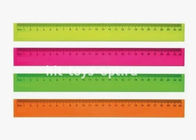 ЛИНЕЙКА 25 СМ. Цвет ассорти (Л-9300)