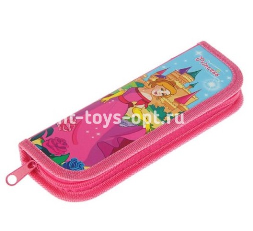 Пенал 1-секц, малый ПРИНЦЕССА В РОЗОВОМ (ПН-4774) 190х65, ламинированный картон
