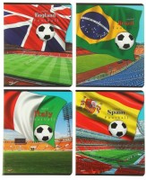 Тетрадь 48л., А5, Проф-Пресс &quot;Футбольные державы&quot; тисн.золото