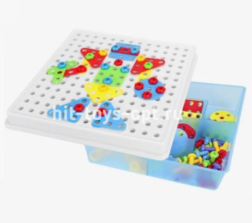 Конструктор-мозайка 96 деталей в коробке