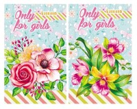 Блокнот А7 48 листов &quot;Цветы для девочек&quot; обл. цвет. мелов., на склейке