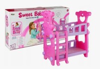 Кровать для кукол 2-х ярусная, размер 66см*35см*13см