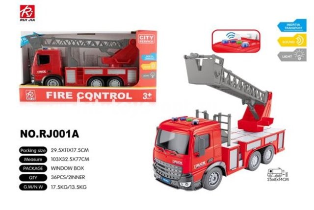 Машина Инерционная Пожарная, свет/звук, размер 30см*18см*11см