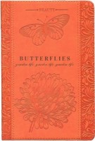 Записная книга А5 160л ПОРХАЮЩАЯ БАБОЧКА, кожзам,тиснение