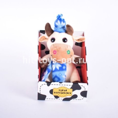 Семья коровкиных бык в шапке и шарфике