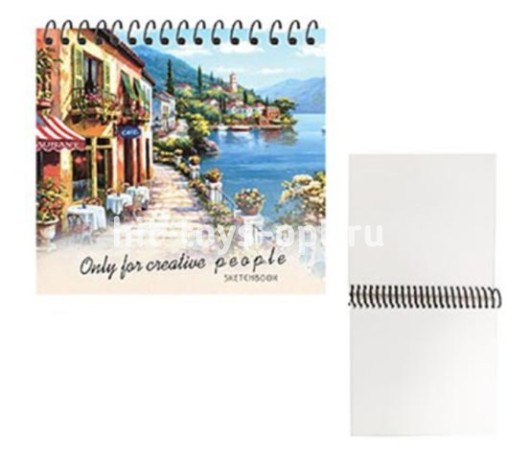 СКЕТЧБУК А6+, 80Л, НАБЕРЕЖНАЯ И ГОРЫ (80-9186), НА СПИРАЛИ, 7БЦ, МАТ. ЛАМ