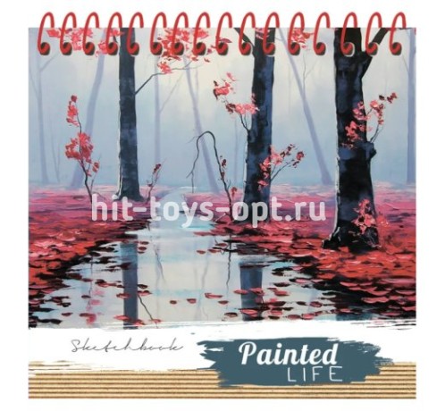 Скетчбук А6 80л склейка тв.обл. Туман в лесу PROF-PRESS 80-3341