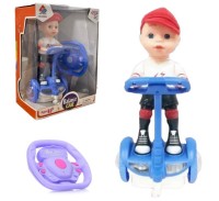 Мальчик на Р/У с гироскутером, СВЕТ/МУЗЫКА, в коробке, размер 31см*23см*14см