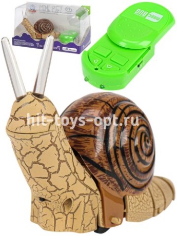 Игрушка на р/у "Улитка" (звук, бат. 6*AG13 в компл.) в кор. (16,8х8,8)