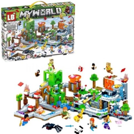 Конструктор Майнкрафт Шахта с туннелями для шаров 1019 дет