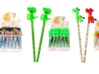 Карандаш ч/г, незаточен, Животные в ассорти с рез. фигуркой