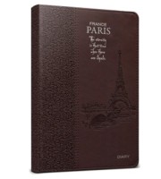 ЕЖЕДНЕВНИК А5 160Л ПАРИЖ-7, КОЖЗАМ, НЕДАТИРОВАННЫЙ, ТИСНЕНИЕ